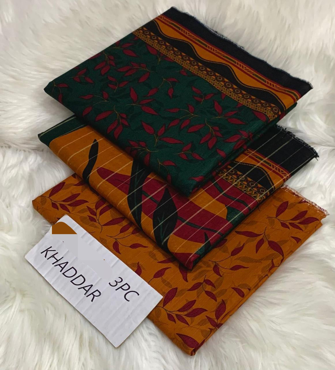 3PC Unstitched Printed Khaddar Collection – Beautiful Colors & Designs