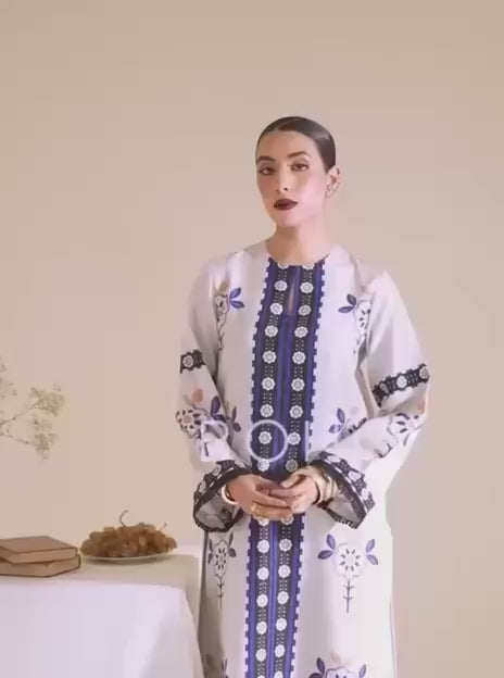 Beauty– 3Pc Silk Unstitched Suit featuring Digital Print on All Sides
